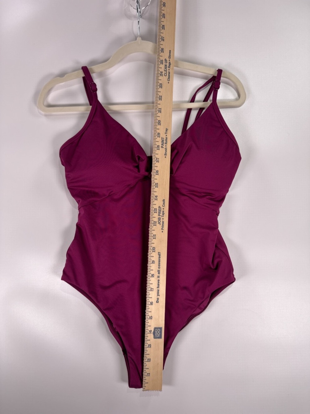 Seafolly Ruched Tie Front One Piece Swimsuit Magenta US 14 Tummy Control - Picture 12 of 12